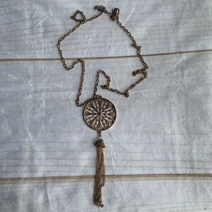 Necklace Long Gold Medallion